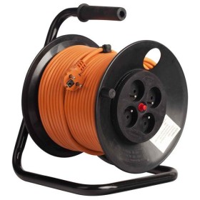 Derulator cu tambur Bachmann, 4prize, 50m, fisa Schuko dreapta ,pro...