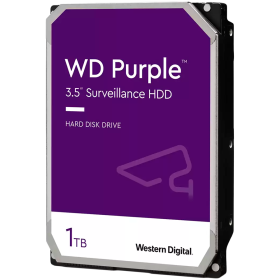 HDD Video Surveillance WD Purple 1TB CMR, 3.5'', 64MB, SATA, TBW: 1...