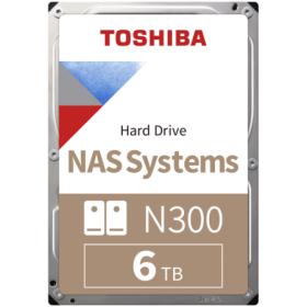 HDD NAS TOSHIBA N300 6TB CMR, 3.5'', 512MB, 7200RPM, SATA, TBW: 180...