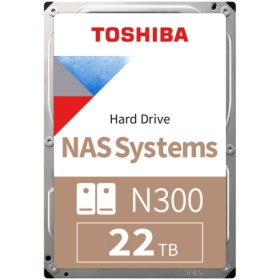HDD NAS TOSHIBA N300 22TB CMR, 3.5'', 512MB, 7200RPM, SATA, TBW: 18...