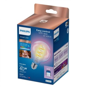 Bec LED RGB inteligent Philips Filament Globe G95, Wi-Fi, E27, 6.3W...