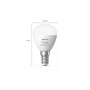 2 Becuri LED RGB inteligente Philips Hue P45, Bluetooth, E14, 5.1W,...